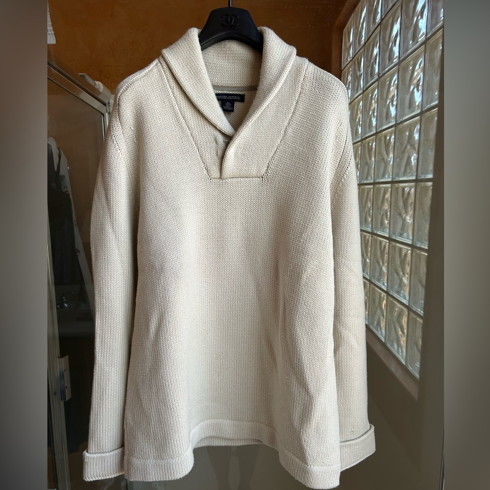 Banana Republic Beige Italian Merino Wool Sweater